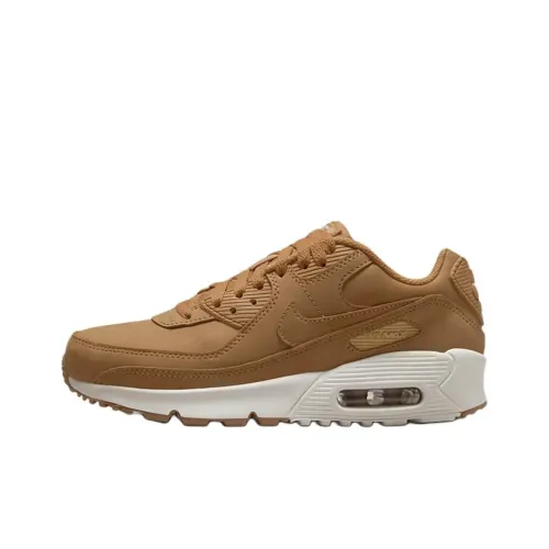 Nike Air Max 90 Устойчивые к истиранию амортизаторы Низкие Кеды Lifestyle Shoes Коричневый