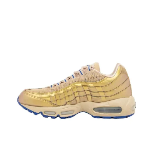Nike Air Max 95 Амортизация Износостойкие Низкие Кроссовки для Бега Унисекс Золотые