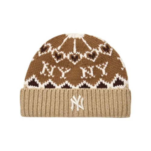Mlb Base Logo содержит шерсть вязаная модель шапка-бини шляпа унисекс коричневый