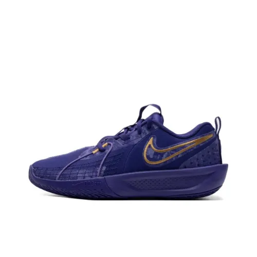 Nike G.T. Cut 3 Детская баскетбольная обувь Низкий топ Фиолетовый/Золотой Унисекс