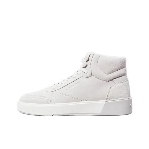 Calvin Klein Высокие Кроссовки для Скейтбординга Мужские Светло-Серые