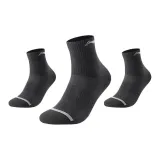 [Длинный голеностоп Стиль] Черный Тройной Пара [Дышащий/Влагоотводящий/Антибактериальный]