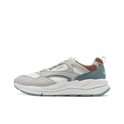 XTEP Vintage Series 80 Slip Устойчивый к истиранию Низкий Топ Повседневный Мужской Серый Белый