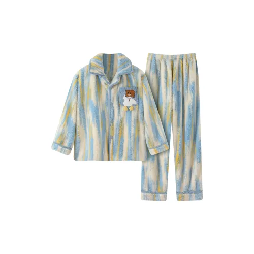 LEZIYUN Синий Мужской Пижамный Комплект
