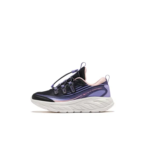 ERKE KIDS Беговые кроссовки Low Top Глубокий черный/Поп-арт фиолетовый для детей