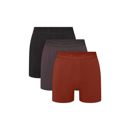 SKIMS 3 Pack RUST MULTI/Многоцветный Ржавый Мужские Боксер-шорты