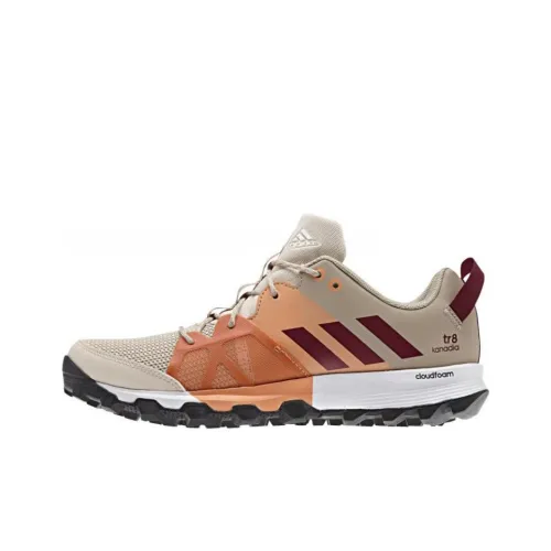 Adidas Дышащие Противоскользящие и Устойчивые к Износу Низкие Кроссовки для Беговых Пути Женские Бежево-Оранжевые