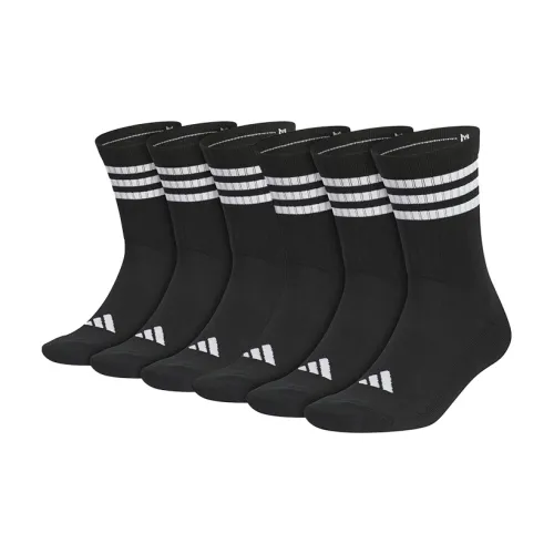 Adidas 6 пар черных унисекс носков MID до икры