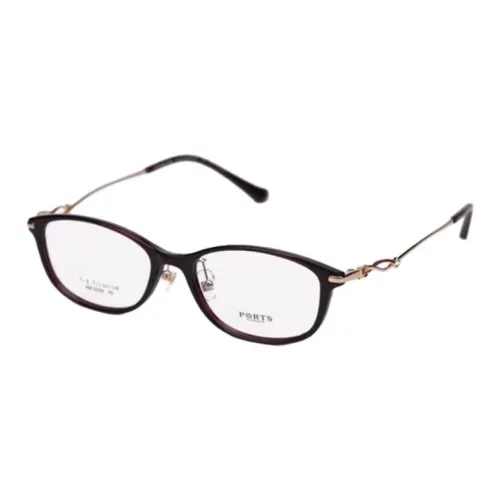PORTS Пластина And Титановый сплав Овал Оправы для очков Женские Бордовый