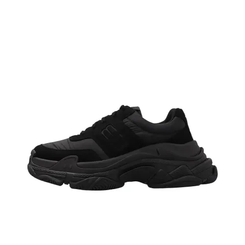 Balenciaga Triple S Low Топ Толстоподошвенные кроссовки Женские Черный