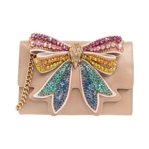 Kurt Geiger London Сумка через плечо из кожи женская бежевая