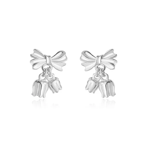 DVNRR S925 Серебряные Серьги-гвоздики Женские Набор в Подарочной Коробке