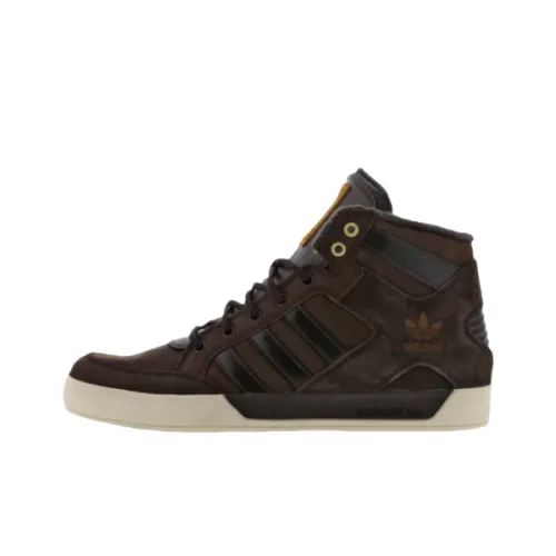 Adidas Originals Hardcourt Slip-resistant Abrasion-resistant High Top Skateboard Shoes Men's Brown