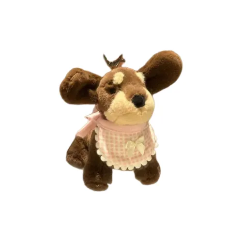 Куклы и медведи танец Клетчатый Нагрудник Колбаска Собака Куклы Плюшевый Брелок 12 см Высота