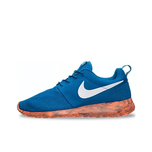 Nike Roshe Run Дышащие Низкие Беговые Кроссовки Мужские Синие