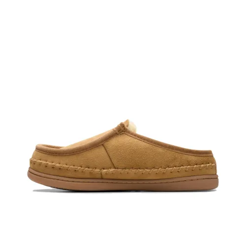 Clarks Устойчивые к истиранию Домашние тапочки Мужские Коричневые