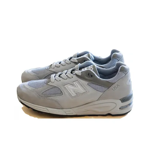WTAPS x New Balance NB 990 V2 Устойчивый к истиранию Дышащий Низкий Топ Беговые кроссовки Мужские Серый