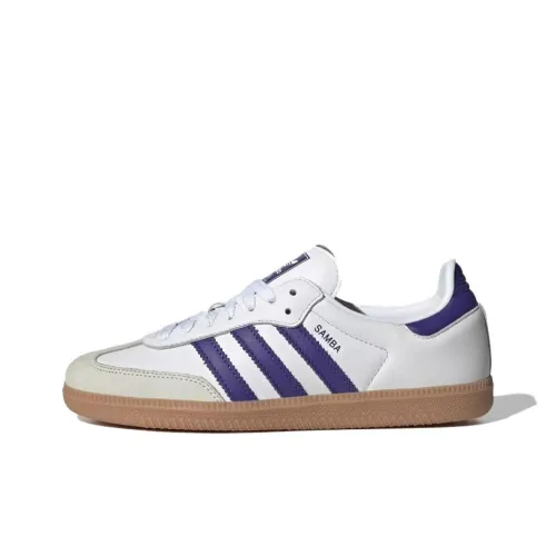 Adidas SAMBA OG Low Топ Скейтборд Кроссовки Женские Белые Синие