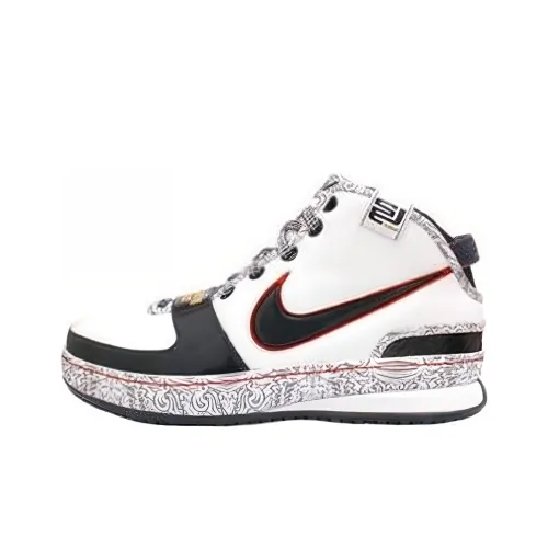Nike Lebron 6 Witness Gold MID Топ Винтажные Баскетбольные Кроссовки Мужские Белый Черный