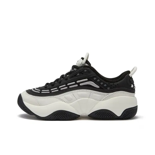 FILA FUSION Винтажные баскетбольные кроссовки Low Топ Черный/Микро-белый Женские