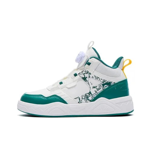 361°KIDS Противоскользящий устойчивый к истиранию высокий топ для детских скейтбординга белый зеленый для подростков