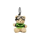 Черный зеленый свитер - коричневый медведь