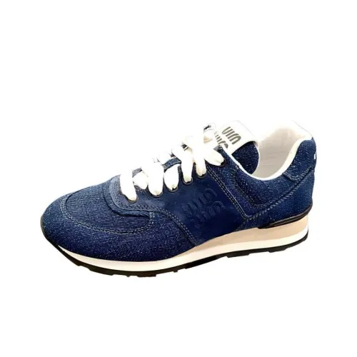 MIU MIU Низкий топ Повседневная обувь Женская Синяя