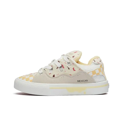 MEXICAN Slip-resistant Abrasion-resistant Low Top Скейтборд Кроссовки Женские Ecru