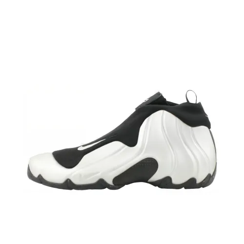 Nike Air Flightposite Аbrasion Resistant Дышащий MID Топ Винтажные баскетбольные кроссовки Унисекс Черный белый