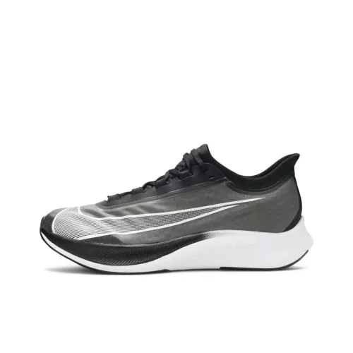 Nike Zoom Winflo 3 Амортизация Износостойкий Низкий Топ Беговые Кроссовки Унисекс Черный Серый