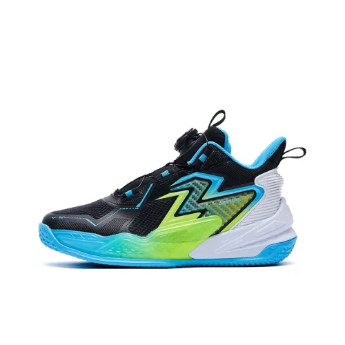 361°KIDS Баскетбольные кроссовки MID Топ Угольный Черный/361° Белый/Облако Бирюзовый Школьный возраст