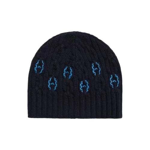 HERMES Овечья кожа Шапки-бини Мужской Черный