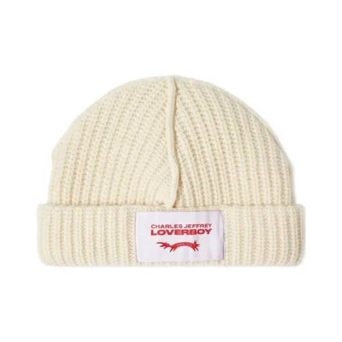 CHARLES JEFFREY Cotton Beanies Men's Beige