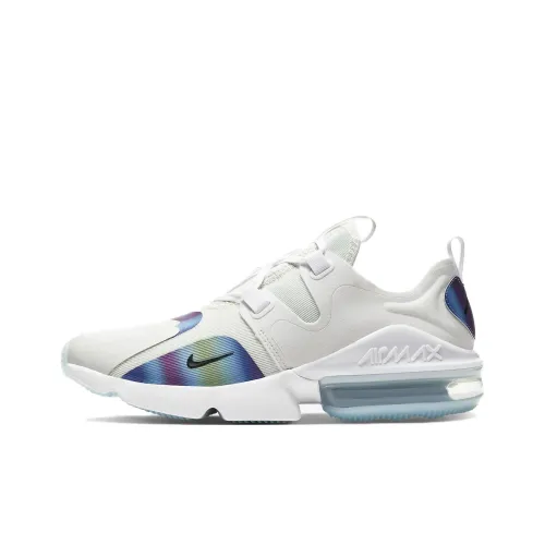 Nike Air Max Infinity Амортизация Износостойкий Низкий Топ Беговые кроссовки Унисекс Белый