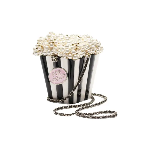 CHANEL Смола Одно плечо Сумка Женская Черный Белый