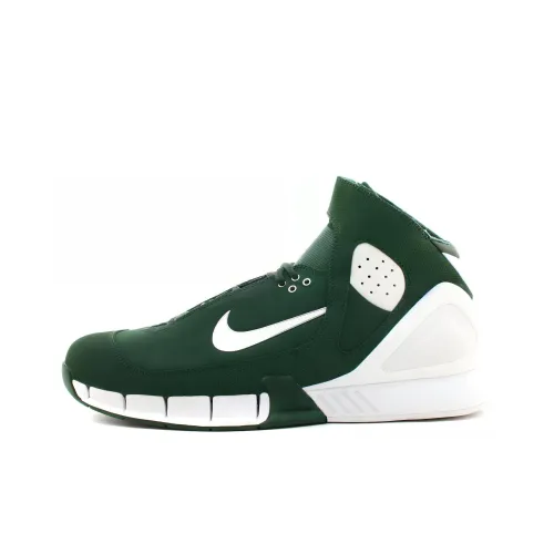 Nike 2K5 Air Zoom Huarache Подошва Collector Anti-Slip Легкий Высокий Топ Винтажные Баскетбольные Кроссовки Унисекс Белый Зеленый