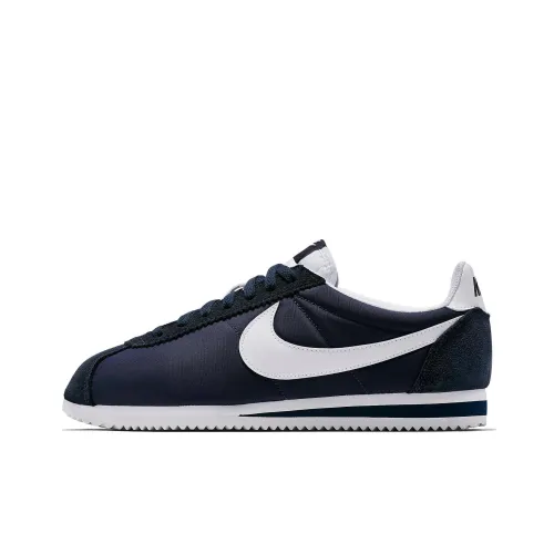 Nike Classic Cortez Slip-resistant Abrasion-resistant Low Top Casual Running Shoes Unisex Dark Purple