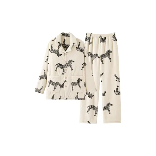 ROUKEER Пижамный комплект Мужской Серый Белый