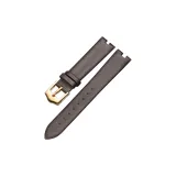 Плетение без рисунка, темный коричневый, золотая застежка