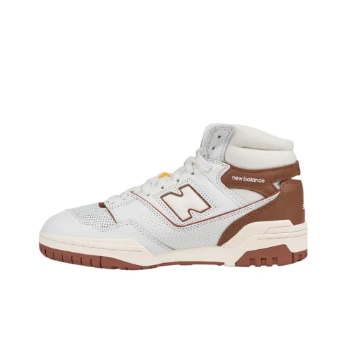 New Balance NB 650 High Топ Винтажные Баскетбольные Кроссовки Мужские Белый-Коричневый