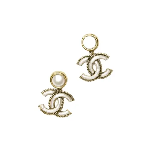 CHANEL Металл Смола Серьги Женские Золото