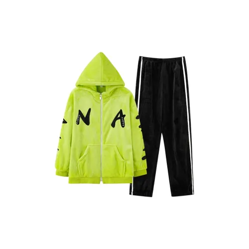 Qin Jing Пижамный комплект женский горчично-зеленый