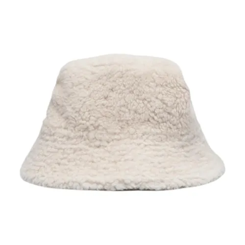 Yves Salomon Sheepskin Bucket Hats Women's Light Beige