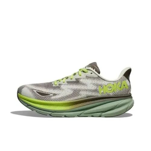 HOKA ONE ONE Clifton 9 Slip-Resistant Abrasion-Resistant Low Top Casual Running Shoes Men's Gray HOKA ONE ONE Clifton 9 Slip-Resistant Abrasion-Resistant Низкий Топ Повседневные Беговые Кроссовки Мужские Серый