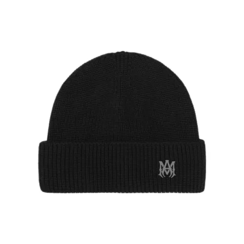 AMIRI Мериносовая шерсть Эмаль Металл Шапки-бини Мужской Черный