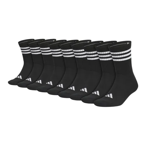 Adidas Черные 9 пар унисекс носки MID до икры