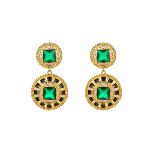 XIUJUEYINYUAN DL Винтаж Круглые Серьги S925 Серебряные Серьги-гвоздики Женские