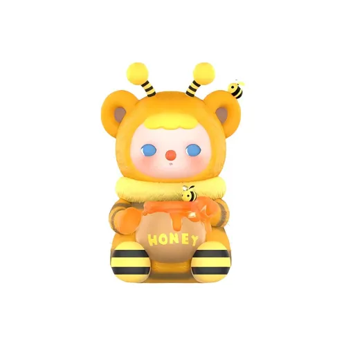 POP MART Коллаборация Edition Pucky Пчелка Пчелка Теддиурса Прозрачный Слепой Бокс с Карточкой