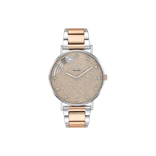 COACH Женские часы Кварцевый механизм корпус из нержавеющей стали ремешок 36 мм розовое золото циферблат часов