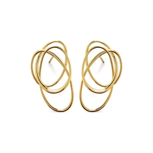 Monica Vinader Переработанные серьги с покрытием из 18-каратного золота женские золотые